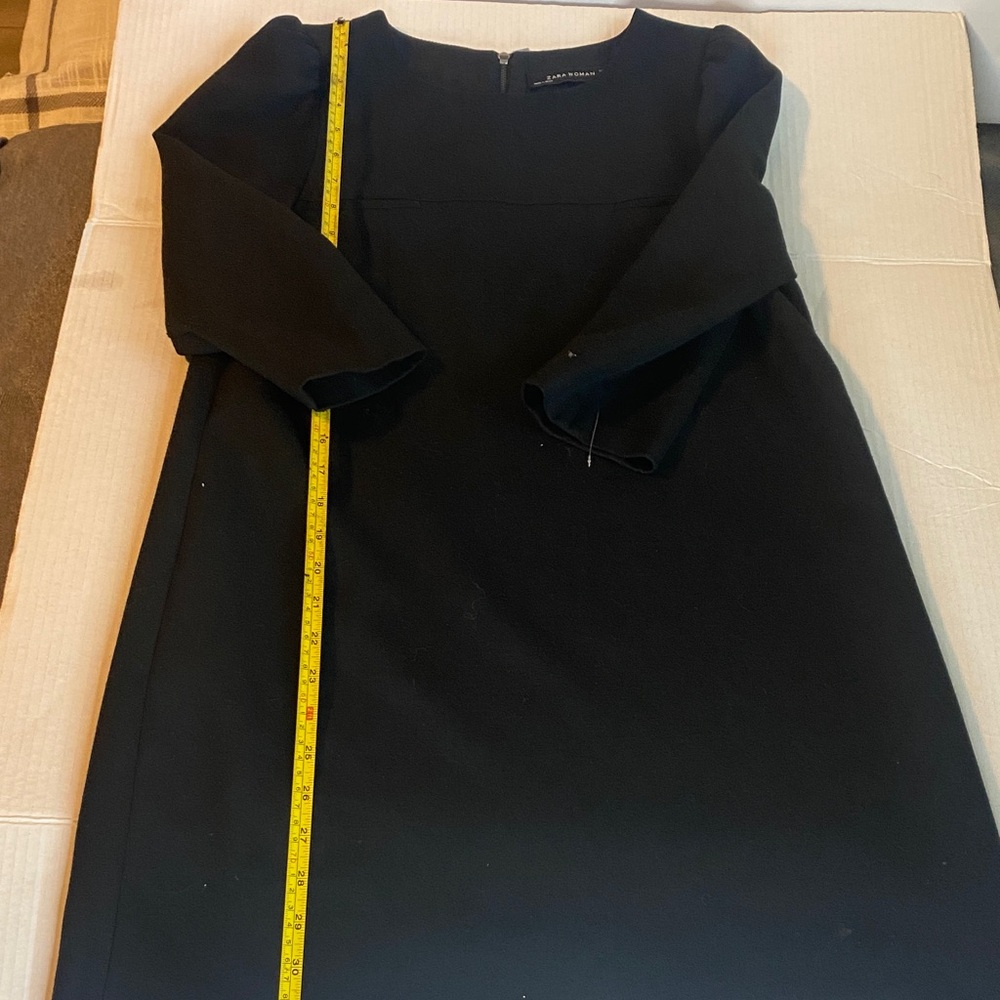 Zara Classic Black Long Sleeve Dress